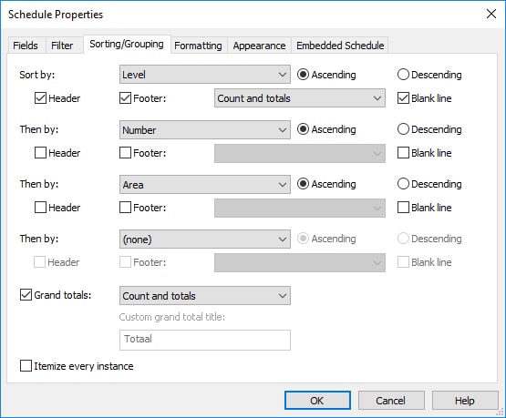 Van meetstaat in Revit naar kostprijs in Excel